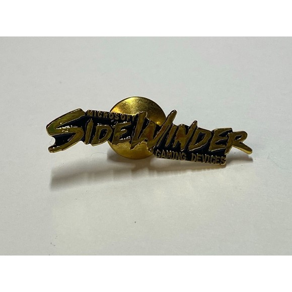 Rare Microsoft Sidewinder Gaming Device Promo Lapel Pin Badge Gold Tone - Picture 12 of 16